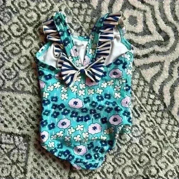 Hanna Andersson swimsuit floral print size 80 - Picture 2 of 3